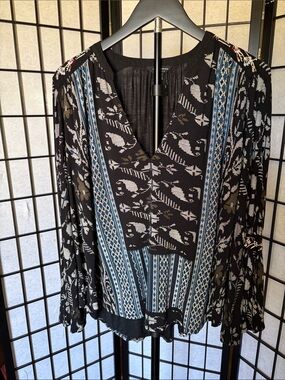 Lucky Brand Boho Peasant Blouse –‎ Medium